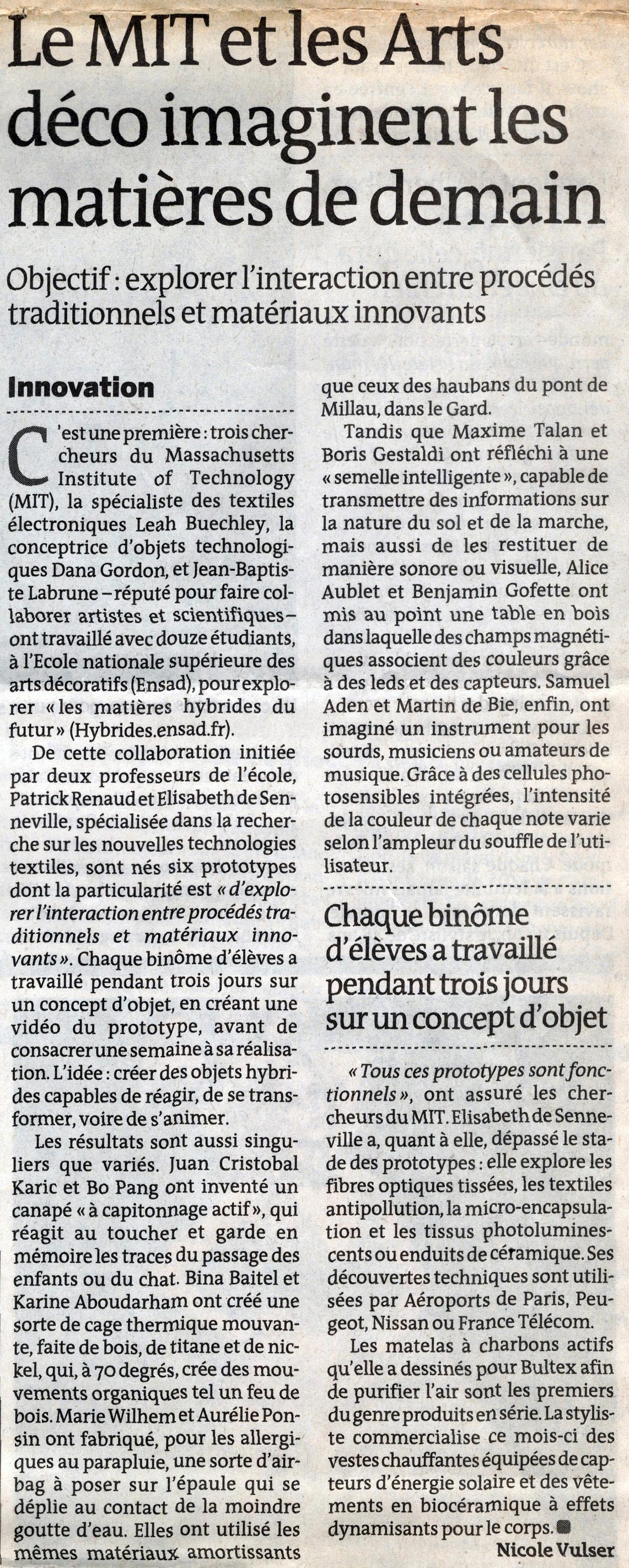 MIT - ENSAD - 2010